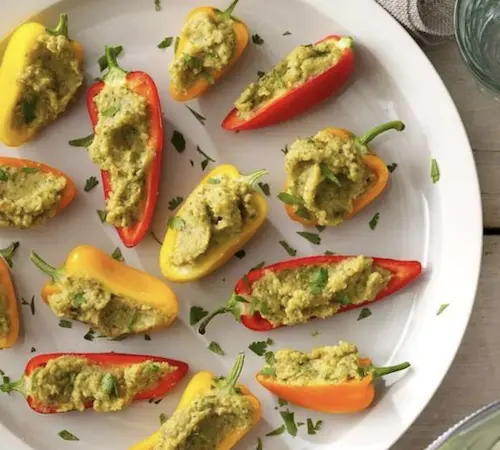 Garbanzo Stuffed Mini Peppers